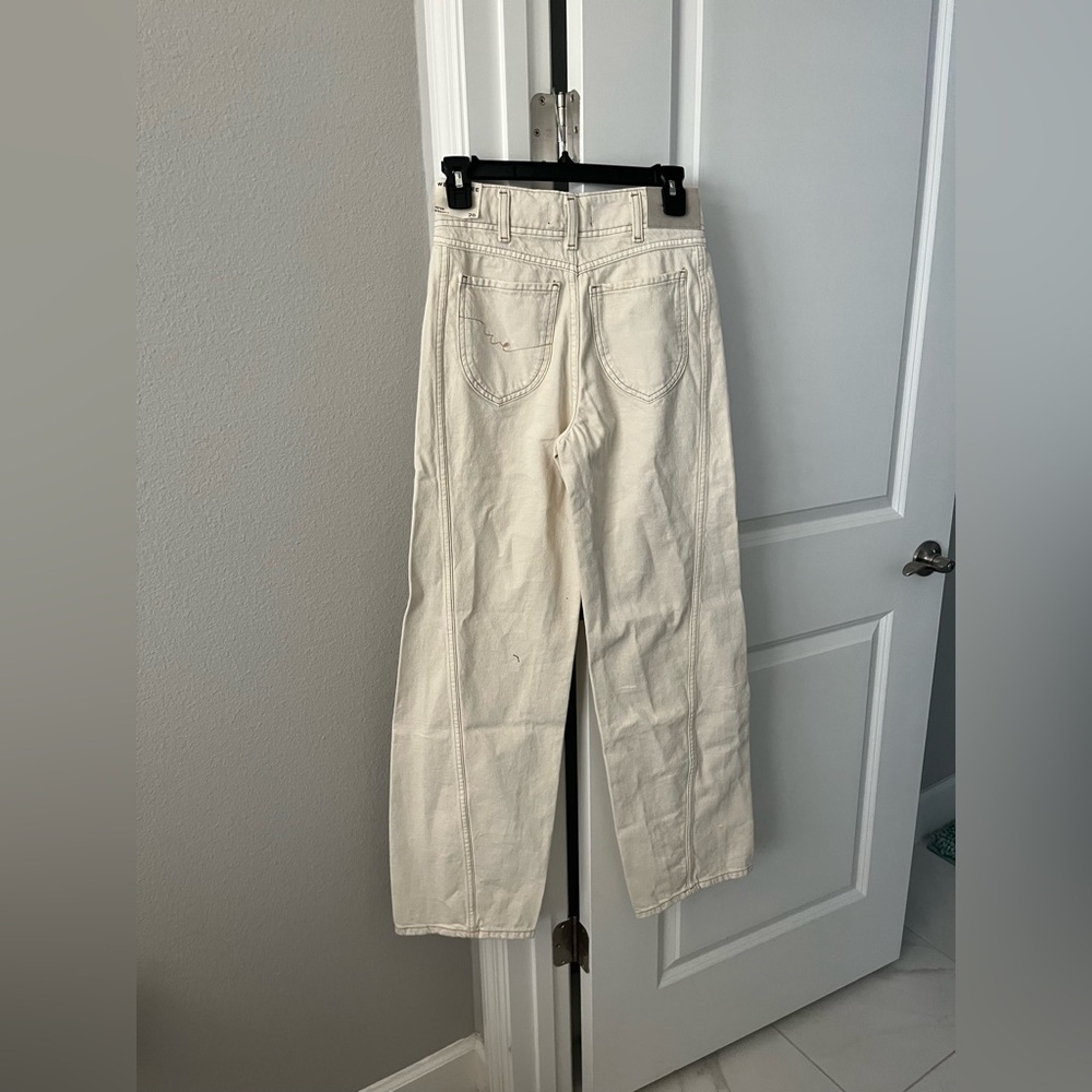 Free People Aster Straight Ivory Jeans - Picture 4 of 7